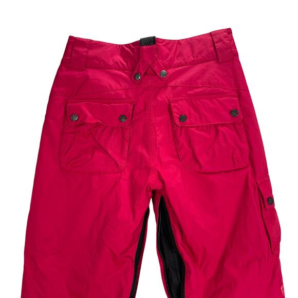 Orage Ski Snowboard Pants Girls Size 12 Pink Cargo Suspenders Cargo Pockets - Picture 10 of 16